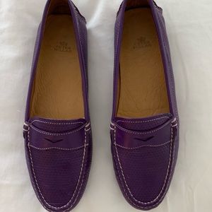 Peter Millar Leather loafers, plum